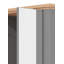 Havertz Grey And Artisan Oak Slim Narrow Shallow Depth Mirrored Wardrobe-979404242