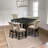 Karekin Dining Table with 4 Side Chairs and Bench in Grey
