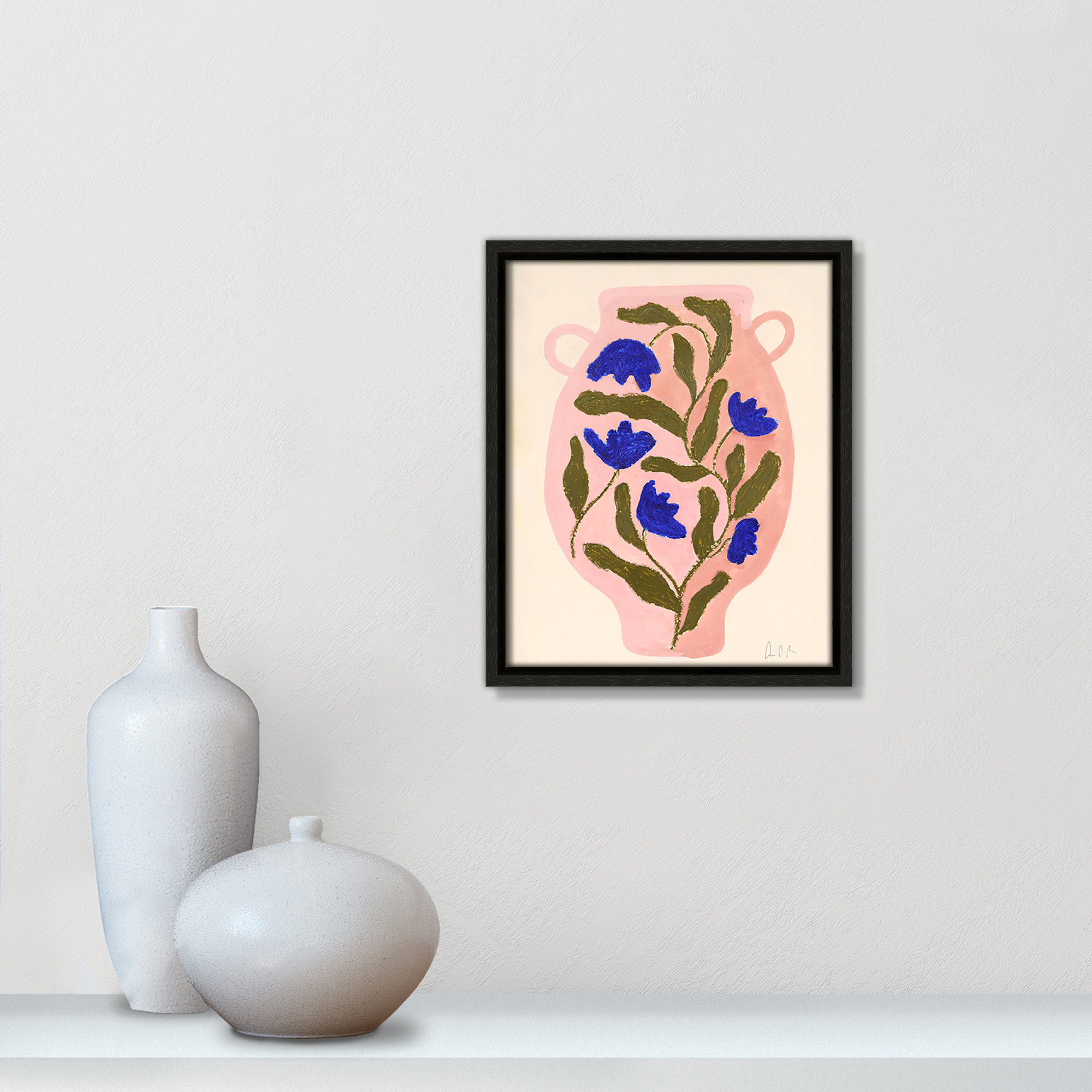 Vase No. 01 Print by Camilla Bergqvist, Espresso, 11.5" H x 9.5" W