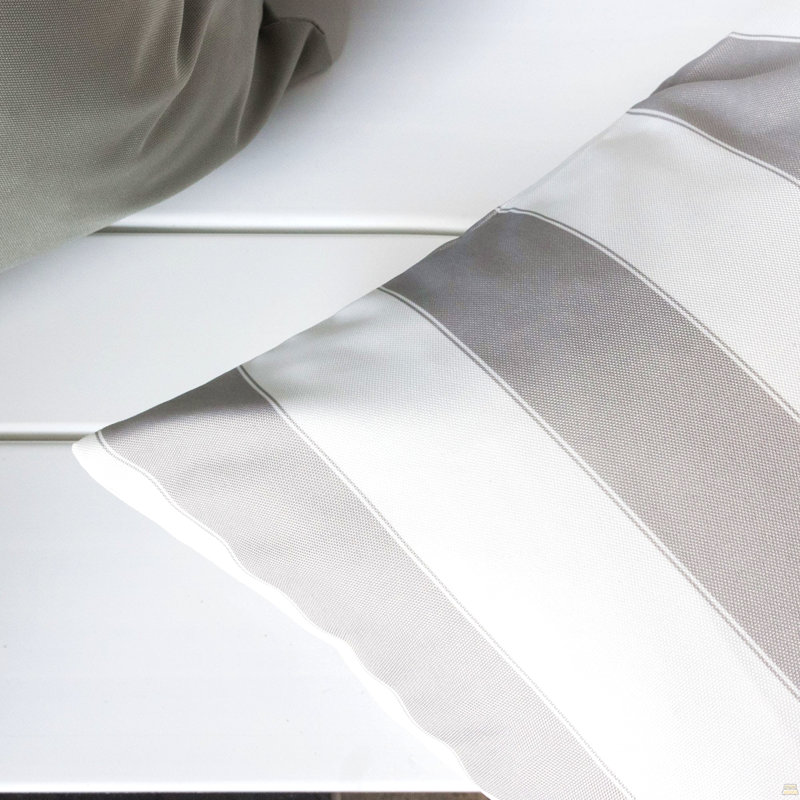 Coussin Horizon, Simple, Carré 20 po, Argent