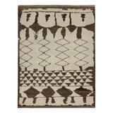 Moroccan Hand Knotted Wool Geometric Area Rug
