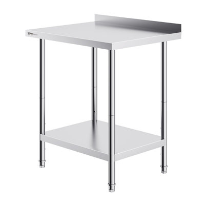 24 X 30 X 36 Inch Stainless Steel Work Table, Commercial Food Prep Worktable Heavy Duty Prep Worktable, Metal Work Table With Adjustable Height For Restaurant, Home And Hotel