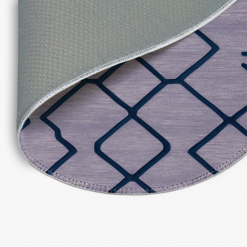 Tapis mauve intérieur et extérieur Trellis, Rond 5 pi