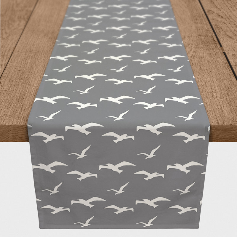 Chemin de table géométrique McKay, L 90 po x l 16 po, Gris, Brenner géométrique