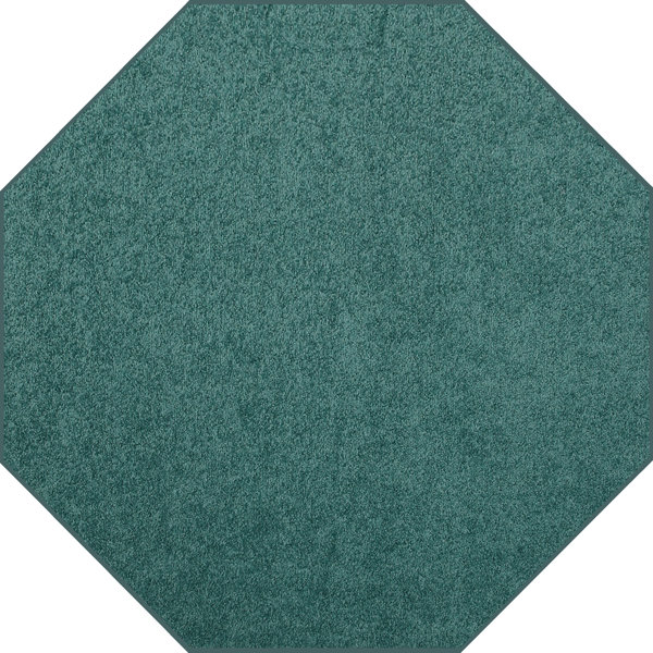 Ebern Designs Solid Colour Octagon Shape Area Rugs Teal Octagon ...