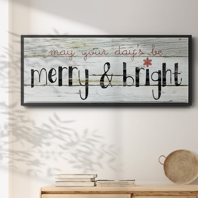 Merry & Bright - toile encadrée, H 20 po x l 50 po