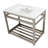 Kingston Brass Quadras 37-Inch Ceramic Console Sink with Steel Base and Shelf (4-Inch, 3-Hole)-61166556