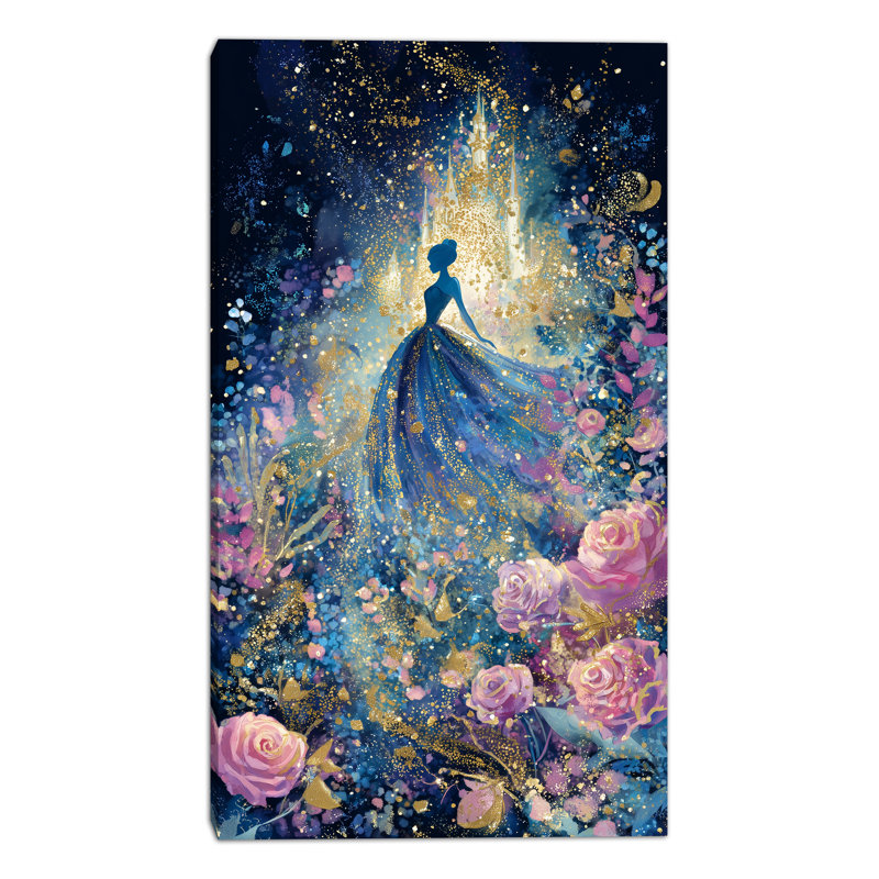«Celestial Floral Dance», art mural sur toile tendue, L 27,5 po x H 50 po x P 1,5 po