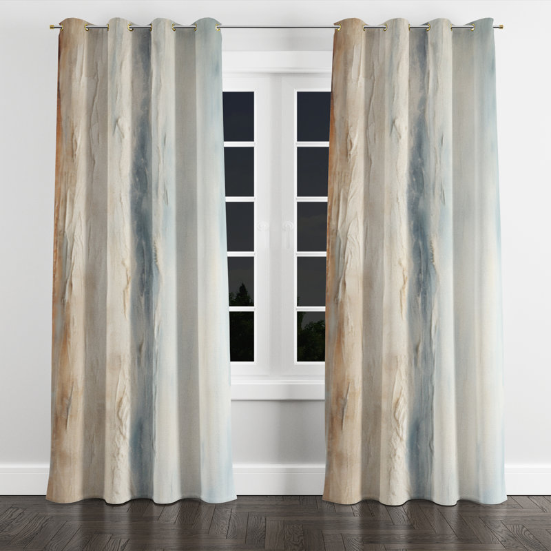 Rideau occultant avec œillets Modern Coastal, L 52 po x L 95 po, Œillets dorés