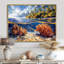 Impression d'art mural brun et bleu grande barrière de corail III - corail-898805388-898805430