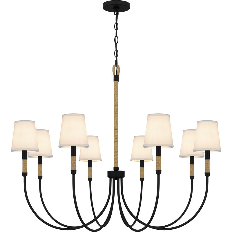 Abdulahi 8-Light Matte Black Chandelier
