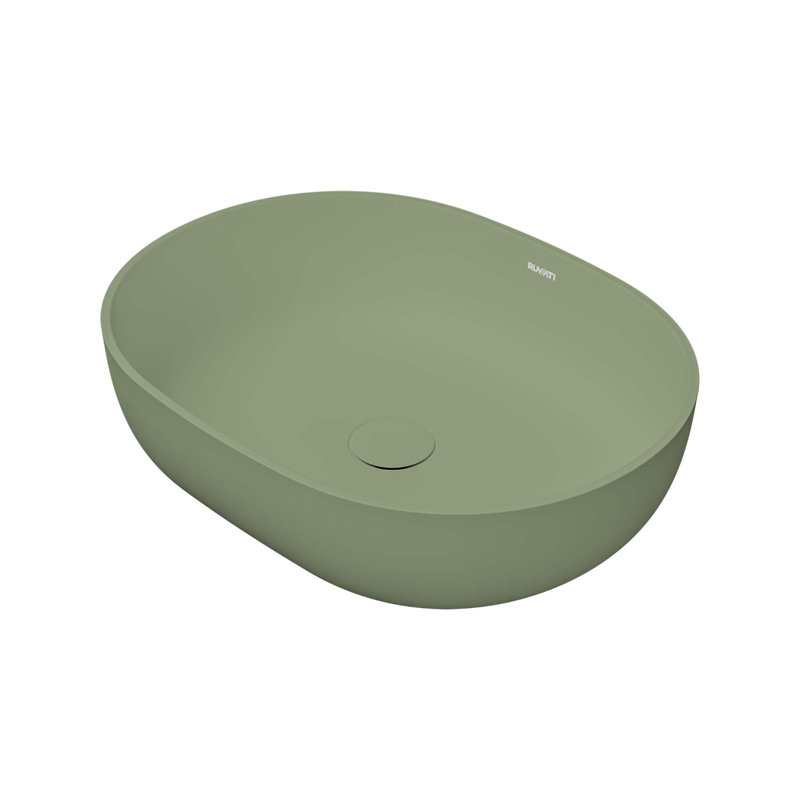 Oval Vessel Bathroom Sink, Avocado Lime Green