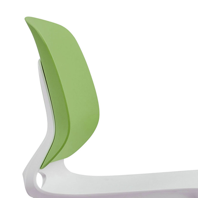 Ensemble de 4 chaises empilables modernes en blanc + bleu ou blanc + vert avec assise en polypropylène et dossier renforcé en fibre de verre
