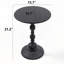 Table basse ronde en métal rétro - Table de bout pour petits espaces