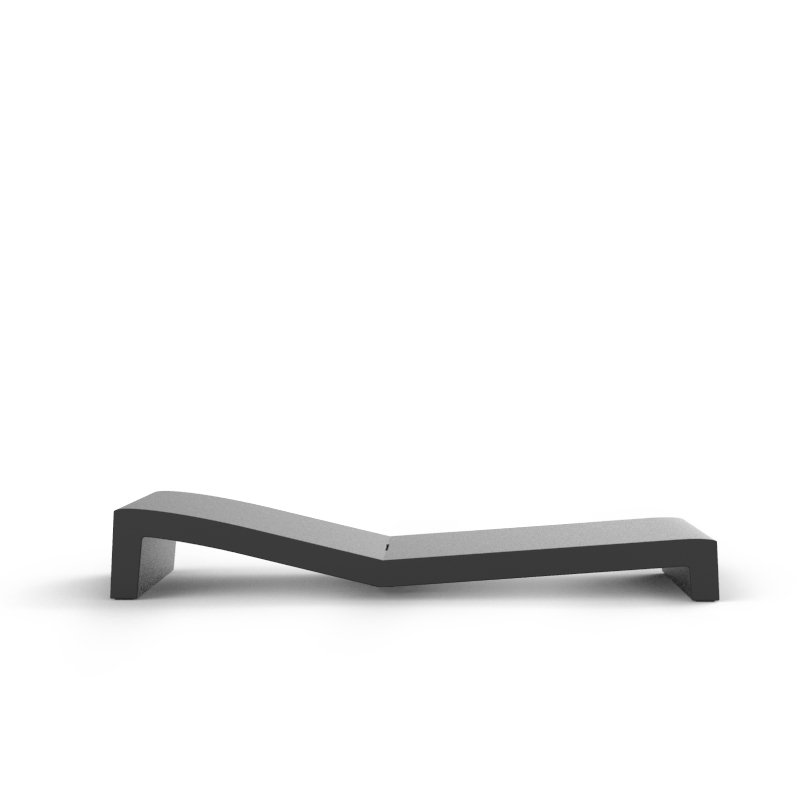 Jut 78.75" Long Single Chaise, Anthracite