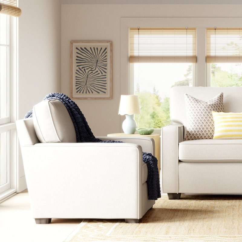 Taylor Upholstered Armchair, Nomad Snow Crypton® Chenille