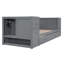 Lit de jour simple avec lit gigogne, accoudoirs de rangement et station de charge intégrée - Lit mezzanine avec bureau et bibliothèque, gris-118565754