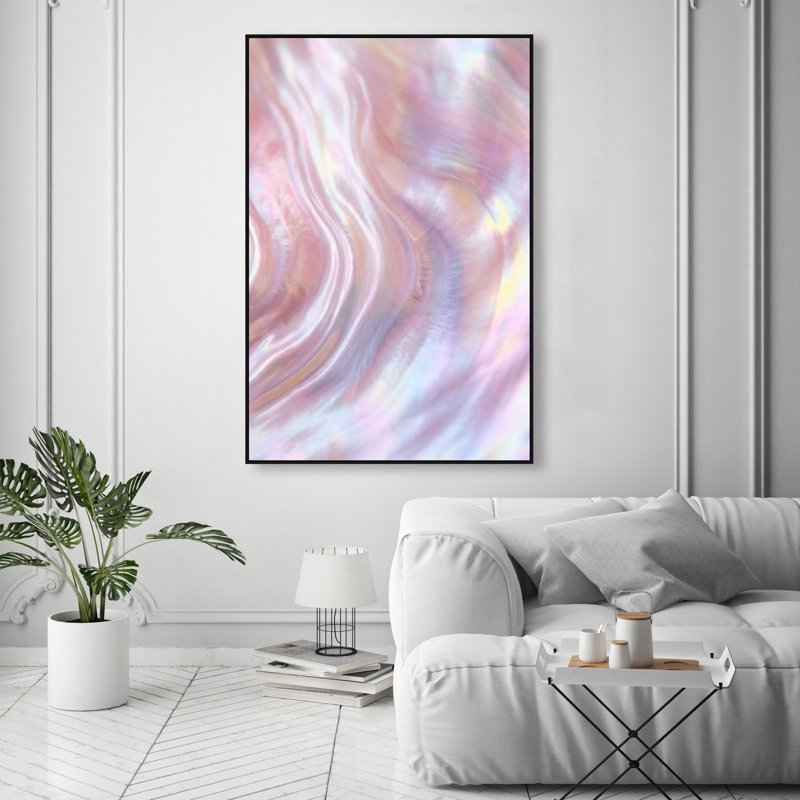 Iridescent Wave Print by Oliver Gal, 25"H x 17"W, Black Floater Frame