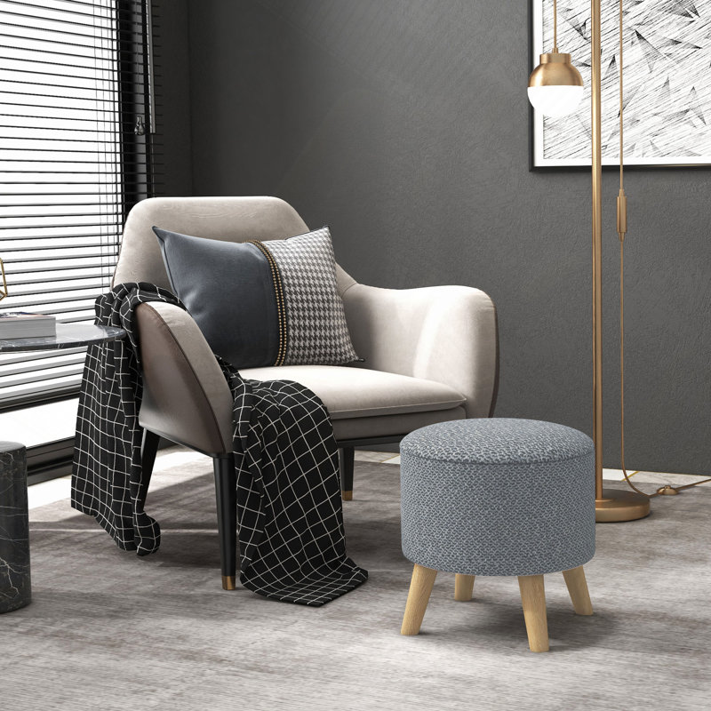 Repose-pieds avec rangement, repose-pieds rond et tabouret