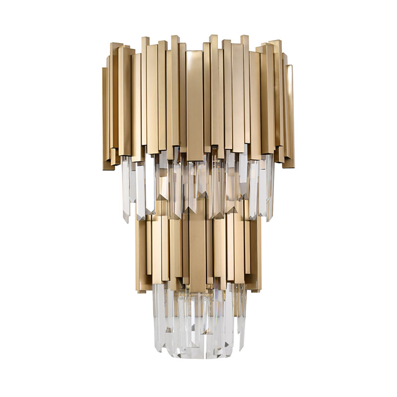 Modern 3-Light Crystal Wall Sconce 