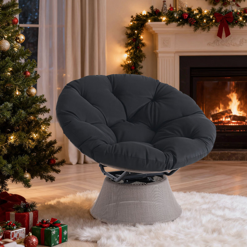 Fauteuil d'appoint 43 po Papasan, Noir