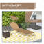 Chaise longue d'extérieur Outsunny, chaise longue pliante réglable, chaise de bronzage avec pare-soleil pour la plage, le camping, la randonnée, la cour arrière, brun clair