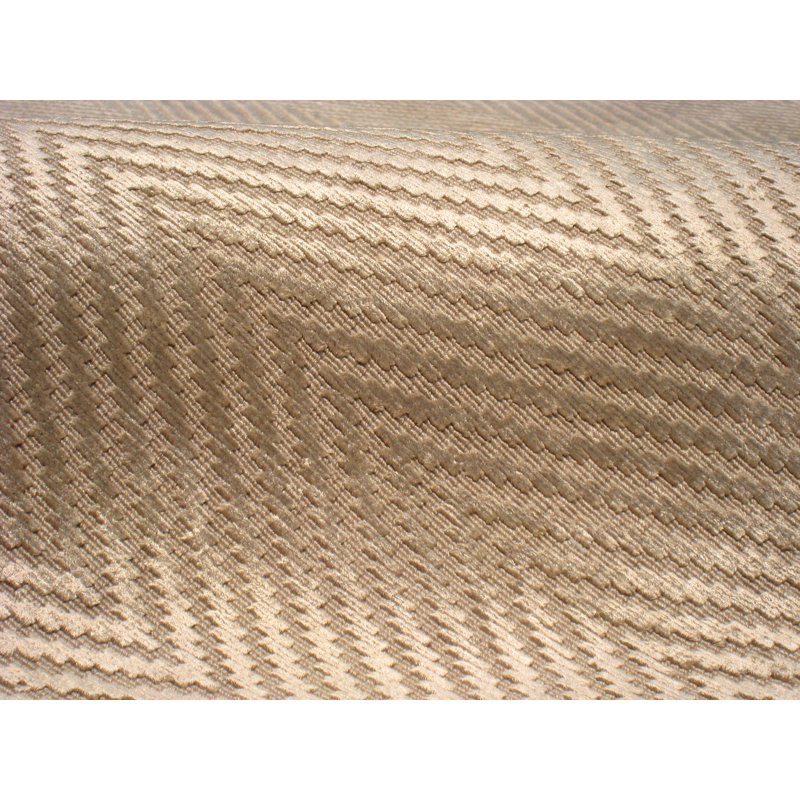 Honeycomb Chevron Area Rug in Khaki, Rectangle 12' x 15'