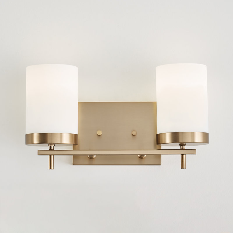 Lumière de meuble-lavabo à intensité variable, Non, 2, Laiton satiné