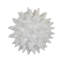 Sculpture en forme de sphère décorative Saima, en résine blanche, 9 pouces
