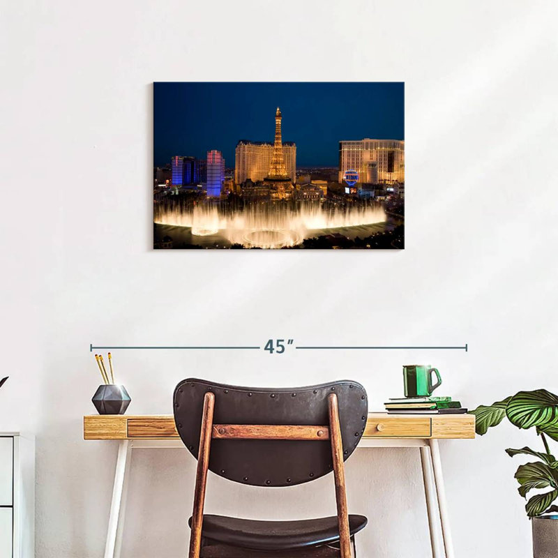 Kavia Las Vegas Bellagio Fountain, 20" H x 30" W