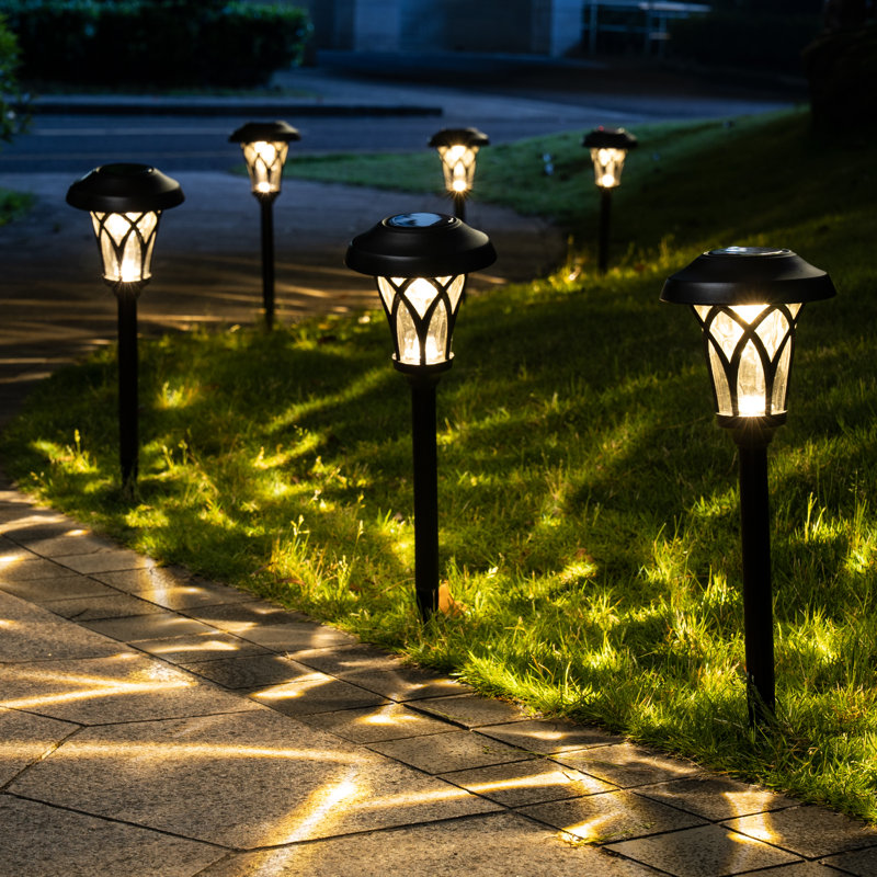 gigalumi Low Voltage Solar Powered Integrated LED Metal Pathway Light Pack (Set of 6)