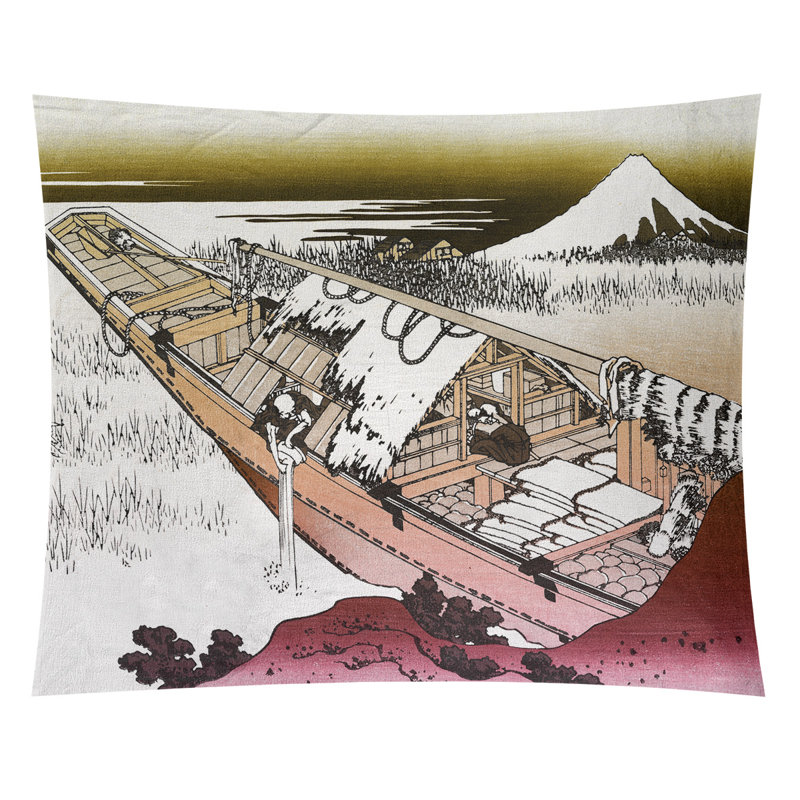 Hague Polyester Tapestry, 83.5" H x 71" W, Green/Grey/Red