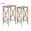 Tables emboîtables en métal et bois 2 pièces