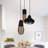 3 -light Dimmable Irregular Glass Chandelier