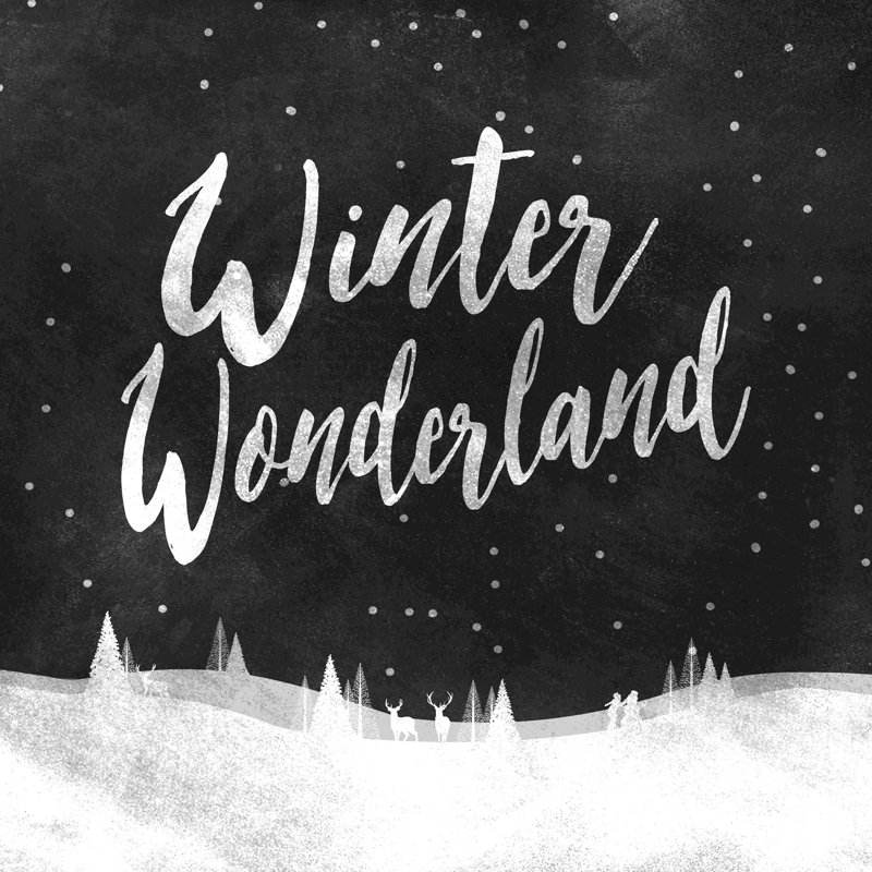 Winter Wonderland 2, H 12 po x l 12 po