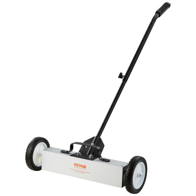 45Lbs Rolling Magnetic Sweeper with Wheels, Push-Type Magnetic Pick Up Sweeper