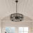34" Fennec 4 - Blade Caged Ceiling Fan with Wall Control and Light Kit Included