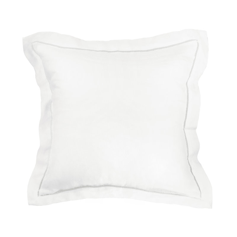 Aubria Linen Sham, Euro, White