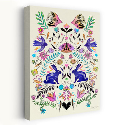 Art contemporain contemporain avec papillon et papillon