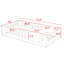  Lit plateforme simple en bois avec garde-corps Kalah-2066967516