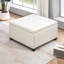 Rangement beige - couvercle de siège rabattable, salon rembourré, chambre à coucher, vestibule au design rétro, grand compartiment avec attrait intérieur et cadre, espace considérable