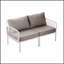 Ensemble de conversation de patio 3 pièces avec table basse carrée, coussins épais et imperméables pour une assise extérieure confortable
