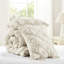 Édredon pour lit très grand 3 pièces à motif floral texturé, douceur semblable au nuage, matériau respirant, jolis accents de cravates standard de trois pièces, aspect feuilleté douillet, microfibre, confort toute l'année-118893837