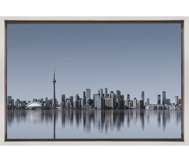 Toronto, horizon, art mural, Impression encadrée flottante sans passe-partout, H 40 po x l 28 po, Blanc