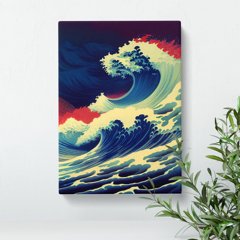 XC1022-2474X Immense Japanese Wave - Wrapped Canvas Print, 50cm H x 35cm W x 3cm D