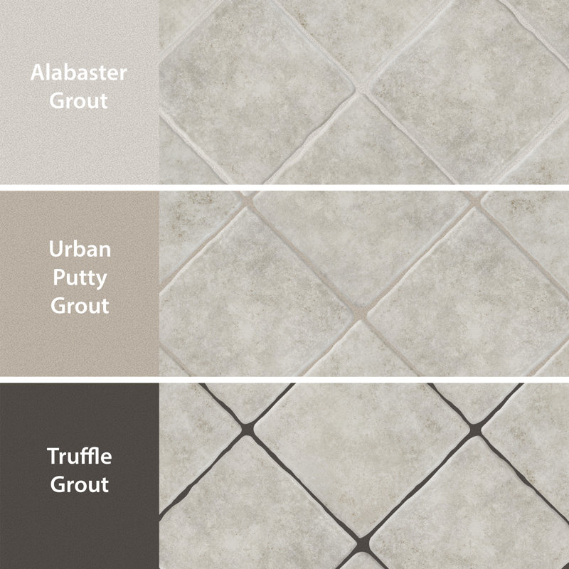 Costa 8" x 8" Ceramic Wall & Floor Tile, Gray