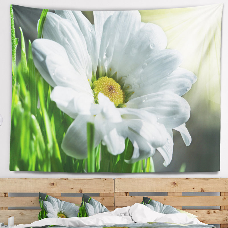 Tapisserie à fleurs en cascade simple magnifique, H 32 po x l 39 po