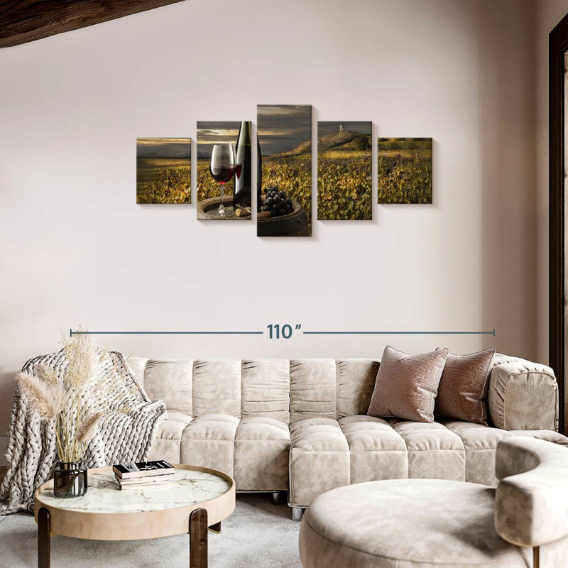 Wine Relaxation, 34" H x 74" W