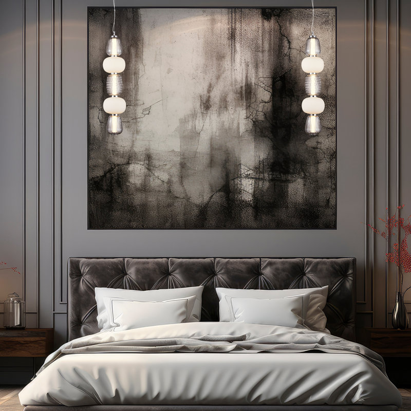 Caro 1 - Light LED Pendant, Grey/White