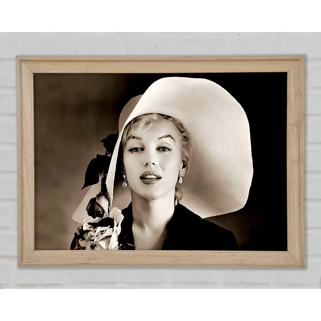 Marilyn Monroe Classic Hat - Einzelner Bilderrahmen Kunstdrucke